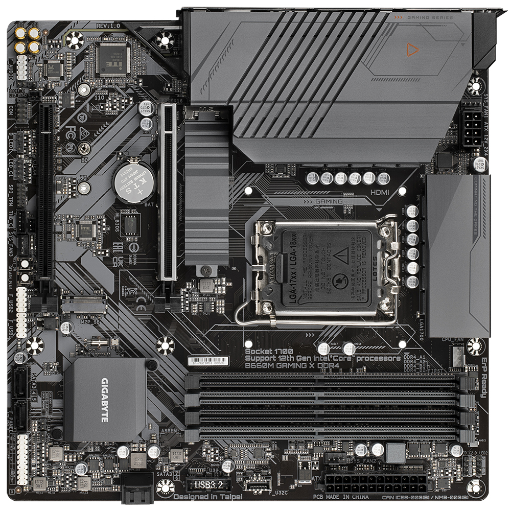 Bekijk afbeelding 2 van Gigabyte 1700 B660M GAMING X DDR4 - 2xM.2/DP/HDMI/µATX